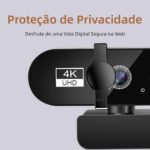 BEMMY Webcam 4K UHD com Foco Automático, Câmera USB Ultra HD para Computadores de Mesa e Laptops com Capa de Privacidade e Tripé (4K UHD) - Imagem 9