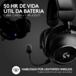 Headset Gamer Sem Fio Logitech G PRO X 2 LIGHTSPEED Com Microfone Removível, Drivers de Grafeno 50mm, Conexão Bluetooth, USB e 3,5 mm, Compatível com PC, PS5, PS4, Switch - Preto - Imagem 4