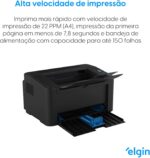 Impressora Sem Fio Elgin Pantum P2500W Elgin Laser Preto e Branco 110V - Imagem 7