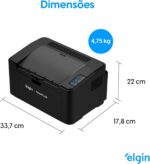 Impressora Sem Fio Elgin Pantum P2500W Elgin Laser Preto e Branco 110V - Imagem 10