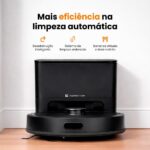 Robô Aspirador Inteligente Wi-Fi Kuanttum X10 Cor Preto 220V Integra Alexa Robot Vacuum MOP Passa Pano Mapeamento LDS 360 (Preto) - Imagem 3