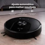 Robô Aspirador Inteligente Wi-Fi Kuanttum X10 Cor Preto 220V Integra Alexa Robot Vacuum MOP Passa Pano Mapeamento LDS 360 (Preto) - Imagem 6