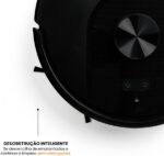 Robô Aspirador Inteligente Wi-Fi Kuanttum X10 Cor Preto 220V Integra Alexa Robot Vacuum MOP Passa Pano Mapeamento LDS 360 (Preto) - Imagem 7