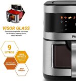 Air Fryer Philco 9L Visor Glass Painel Digital PAF90C 220 - Imagem 10