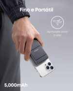Anker 622 Power Bank Compatível com MagSafe, Carregador Portátil por Indução Magnético Dobrável com Suporte e Porta USB-C, para iPhone 17/16/15/14/13/12, MagGo 5.000mAh, Preto - Imagem 3