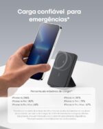 Anker 622 Power Bank Compatível com MagSafe, Carregador Portátil por Indução Magnético Dobrável com Suporte e Porta USB-C, para iPhone 17/16/15/14/13/12, MagGo 5.000mAh, Preto - Imagem 6