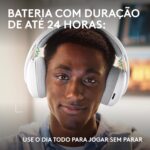Headset Gamer Sem Fio Logitech G325, Bluetooth, Confortável, Microfone com redução de ruído, Bateria de longa duração. Compatível com PC, PlayStation, Nintendo Switch 1 e Switch 2– Branco - Imagem 7