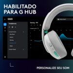 Headset Gamer Sem Fio Logitech G325, Bluetooth, Confortável, Microfone com redução de ruído, Bateria de longa duração. Compatível com PC, PlayStation, Nintendo Switch 1 e Switch 2– Branco - Imagem 10