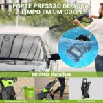 Desobstruidora e Lavadora de Alta Pressão (110V), Jato de Agua Alta Pressão, Máquina de Alta Pressão, Com Jato em Leque E Concentrado, Lavadora de Alta Pressão 3000W 9L/min - Imagem 4
