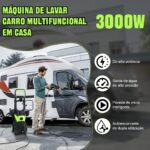 Desobstruidora e Lavadora de Alta Pressão (110V), Jato de Agua Alta Pressão, Máquina de Alta Pressão, Com Jato em Leque E Concentrado, Lavadora de Alta Pressão 3000W 9L/min - Imagem 6