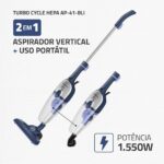 MONDIAL Aspirador de Pó Turbo Cycle Hepa, Azul Escuro/Inox, 1550W, 220V - AP-41-BLI - Imagem 2