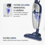 MONDIAL Aspirador de Pó Turbo Cycle Hepa, Azul Escuro/Inox, 1550W, 220V - AP-41-BLI - Imagem 3