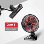 POLISHOP Ventilador de Mesa e Parede 2 em 1 180W com 8 Pás e 3 Velocidades (110, Volts) - Imagem 6