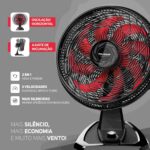 POLISHOP Ventilador de Mesa e Parede 2 em 1 180W com 8 Pás e 3 Velocidades (110, Volts) - Imagem 7