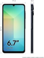 Smartphone Samsung Galaxy A06 128GB, 4GB RAM, Processador Octa-Core, Bateria de 5000mAh, Tela Infinita de 6.7", Câmera Traseira Dupla, Dual Chip - Azul Escuro - Imagem 3
