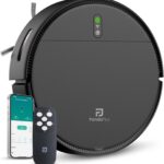 Robô Aspirador de Pó Inteligente 3 em 1 Varre, Aspira e Passa Pano Panda Plus AMG-R1 Wi-Fi, Alexa, Controle Remoto, Vários Modos Bivolt (Preto)