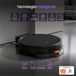 Robô Aspirador de Pó Inteligente 3 em 1 Varre, Aspira e Passa Pano Panda Plus AMG-R1 Wi-Fi, Alexa, Controle Remoto, Vários Modos Bivolt (Preto) - Imagem 3