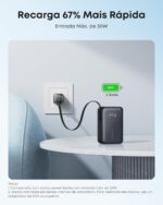 Anker Nano Power Bank, Carregador Portátil USB-C 10000mAh até 45W, com Cabo Retrátil 70cm, Carregamento Rápido, Bateria Externa para iPhone 17/16/15, Samsung, Xiaomi, iPad, MacBook Air, Preto - Imagem 8