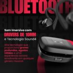 Fone de Ouvido Bluetooth com Microfone e Cancelamento de Ruído Ativo - 4Leader, à Prova D'água e com até 20 Horas de Reprodução - Melhor Escolha para Esportes e Atividades ao Ar Livre - Preto - Imagem 7