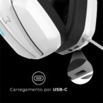 Headset Warrior sem Fio Balder Tri Mode Branco - PH703 - Imagem 4