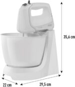 Batedeira Arno Mini Chef Portátil 400W com 2 Tigelas de 4 Litros 4 velocidades Função Pulsar Branca HM10 127v - Imagem 8
