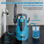 Hanabi Lavadora de Alta Pressão 75bar 1350W 1100PSI 220V com Jato Leque e Concentrado Ideal para Carros, Garagens, Pátios - Limpeza Poderosa para Casa e Trabalho - Imagem 3