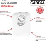 Aquecedor Individual 4 Temperaturas Cardal Branco Pequeno - Imagem 4