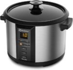 Electrolux Panela Elétrica vapor arroz capacidade 1,8L 10 xícaras 4 funções pré-programadas timer panela removivel antiaderente tampa vidro ECC20 inox 220v por Rita Lobo - Imagem 3
