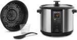 Electrolux Panela Elétrica vapor arroz capacidade 1,8L 10 xícaras 4 funções pré-programadas timer panela removivel antiaderente tampa vidro ECC20 inox 220v por Rita Lobo - Imagem 6