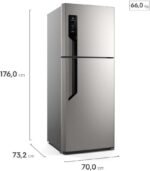 Geladeira Electrolux Frost Free 431L Efficient AutoSense Duplex Inox Look (TF70S) 220V - Imagem 3