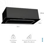 Coifa de Embutir 75cm Preta TP7501PT Suggar 127V - Imagem 2