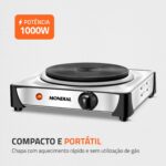MONDIAL Fogão Elétrico Fast Cook, Inox, 1000W, 110V - FE-04 - Imagem 2