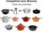 Fogão Elétrico 2 Bocas Cooktop de mesa 127V – Fogareiro Portátil Cooktop de Mesa para Camping, Viagem e Uso Doméstico (Preto) - Imagem 4