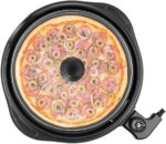 Grill Elétrico Redondo Premium, Preto, Antiaderente, Com Tampa de Vidro, Temperatura Ajustável, Base Coletora de Gordura, Ideal para Grelhar, Fritar e Assar, 127V - Imagem 6
