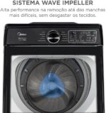 Máquina de Lavar Roupas 12kg Branca Midea Wave Impeller 127V - Imagem 5