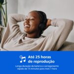 PHILIPS, Headphone Bluetooth, TAH2209, Até 25 horas de bateria, Preto - Imagem 2