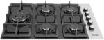 SUGGAR COOKTOP VIDRO PRETO E INOX A GÁS 5 QUEIMADORES ESMALTADOS DIFERENTES TAMANHOS TREMPES FERRO FUNDIDO FG5335VPIX - Imagem 3