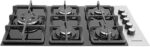 SUGGAR COOKTOP VIDRO PRETO E INOX A GÁS 5 QUEIMADORES ESMALTADOS DIFERENTES TAMANHOS TREMPES FERRO FUNDIDO FG5335VPIX - Imagem 4