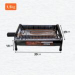 Churrasqueira ELÉTRICA de ALUMÍNIO RIZZOGRILL 2 (ALUMÍNIO CRAQUEADO, Voltagem 127v (1300w)) - Imagem 4