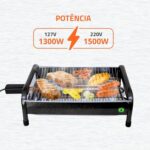 Churrasqueira ELÉTRICA de ALUMÍNIO RIZZOGRILL 2 (ALUMÍNIO CRAQUEADO, Voltagem 127v (1300w)) - Imagem 5