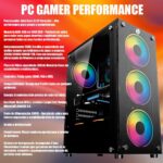 PC Gamer Completo Intel Core i5 3ª Geração, Opções 8GB/16GB RAM, SSD 120GB/240GB/480GB/ 1TB, Placa de Video GT 730 4GB, Windows 11, Monitor LED 19,Teclado e Mouse Gamer, HeadSet (GB, 16, GB, 480) - Imagem 3