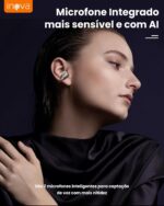 INAVA Versão Aprimorada Fone de Ouvido com Clipe. Ajuste Confortável, Som Claro, 50h, Bluetooth 6.1. para Mulheres, Crianças, Orelhas Pequenas, Esportes e quem usa Óculos (Ouro Rosa) - Imagem 4