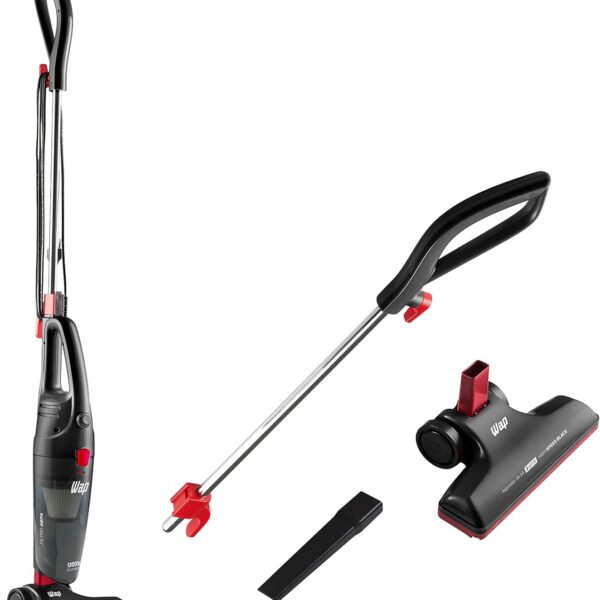 WAP Aspirador de Pó Vertical High Speed Black 2 em 1 Aspirador de Mão, 1300W 83 dBA Preto e Vermelho 220V