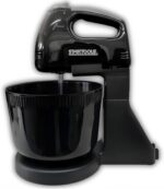 Batedeira Elétrica 220V Com Tigela 2L Mixer Manual Massas Leves Bolo Clara Neve 7 Velocidades Ajustáveis Potente Compacta Preta Confeitaria Batedores Ferro - Imagem 5