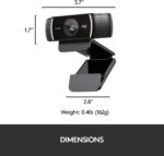 Logitech Webcam HD C922 Pro Streaming, webcam de transmissão de câmera 1080p, grava suas sessões de jogos em transmissão HD rica, tripé de substituição de fundo incluído - Imagem 6