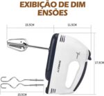 Batedeira Portatil de Mão Elétrica Batedor de Ovos 7 Velocidades Haste Dupla, Batedor de Bolo e Massa para Cozinha, 110V - Imagem 6