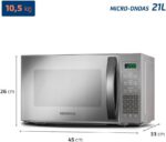 MONDIAL Micro-Ondas, Cinza/Espelhado, 1200W, 110V - MO-01-21-E - Imagem 8