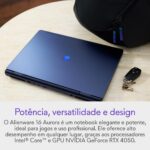 Notebook Gamer Dell Alienware Aurora 16" WQXGA | Intel Core 5 | 16GB RAM | 512GB SSD | NVIDIA GeForce RTX 4050 | Linux | AC16-C5210H-D20 - Imagem 3