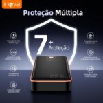 Power Bank Carregador Portátil 20000mAh com Carga Rápida, Led Indicador de Bateria, Bateria Portatil para Dispositivos iOS e Android, USB, Type-C, Preto - Imagem 4