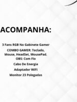 PC Gamer Completo, Intel Core i5, 16GB RAM DDR3, SSD 512GB, Monitor 23 Polegadas, Kit Gamer com Headset - Imagem 5